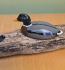 Ooak Hand Carved   Painted Mallard Drake Decoy On Driftwood - Dale Phillips 
