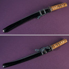 Koshirae Katana Tsuka W scabbard Japanese Sword Fitting Edo Antique  no Blade 