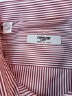 Mens Italian Dress Shirt 17 5 44 Red Stripe Cuzzens Made In Italy