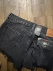 Levi s 501 Women s Black Dark Wash Denim Cut-off Mid Rise Shorts Size 29
