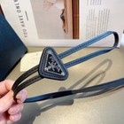 Prada Inverted Triangle New Letter Necktie Black With Box Lover s Gift