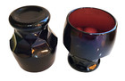 Anchor Hocking Georgian Dark Ruby Red Drinking Glasses Vintage - Set Of 2