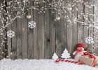Christmas Backdrop Snow Floor Photo Backgrounds Wooden Wall Photography Backd   