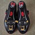 Sidi Genius 7 Carbon Road Cycling Shoes Black red     Size Eu 44 5 Us 11 W  Cleats
