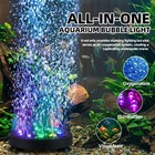 Fish tank bubbler with multi-colored aquarium led light   air stones for aqua