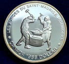 1988 Canada One Dollar Saint-maurice Ironworks  500 Silver Proof Coin Km  161 