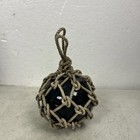 Vintage Japanese Small Glass Fishing Float Buoy Ball  Light Blue Object 5 Inch