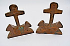 Vintage Solid Brass Anchor Bookends