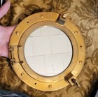 Nib Vtg Solid Brass Porthole 8  Maritime Nautical Ship Boat Window Wall Mirror