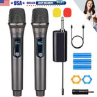 2pcs Professional Microphone Handheld Mic System Karaoke W receiver For Speech