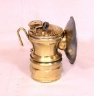 Antique Auto Lite Brass Carbide Miners Lamp  Very Nice Condition 