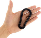 4 Inch Carabiner Clip Spring Snap Hook Black Heavy Duty Steel Clip Link Buckle 1
