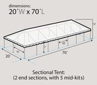 20x70 Commercial Heavy Duty Frame Tent Sectional White Canopy Event Wedding