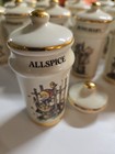 Mj Hummel Danbury 1987 Gold Trim Spice Jars 17 Pc Set  no Rack  Japan