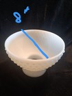 Vintage White Real Milk Glass Hurricane 8  Wide Bottom Lamp Shade Hobnail 