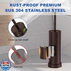 Toilet Brush And Holder Set  304 Stainless Steel Heavy Duty Toile