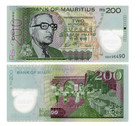 2024 2025 Mauritius 200 Rupees P 65b Polymer Unc New Banknote
