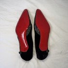 Vintage 90s Christian Louboutin Saramor Black Lace Kitten Heels Pumps 38 Us 8