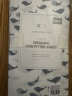 Pottery Barn Baby Jack Organic Crib Fitted Sheet Whales