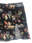 Reformation Margot Brasilia Wildlife Print Crepe Slit Mini Skirt Size 0 Black