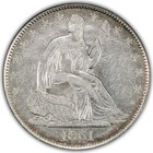 1861 Seated Liberty Half Dollar Csa Restrike Pcgs Ms64