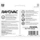 Rayovac Size 10 Hearing Aid Batteries     32 Pack     Long Lasting   Mercury Free