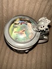 Antique German Beer Stein Pewter Top Mug Old Gray 1800 s