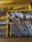 Cutlery Set Sfam 36 Pieces Fork Spoon Ladle Silver Plated Louis Xv Model