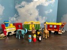 Vtg Fisher Price Little People Play Family Circus Train 991 
