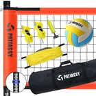 Portable Professional Volleyball Set For Backyard With Net Ball Pump Carry Bag