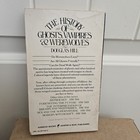 Vintage 1st Edition Book The History Of Ghosts  Vampires   Werewolves By D Hill
