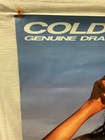 Vintage Miller Genuine Draft Light    cold Gold   beer Poster Swimsuit Bikini Girl
