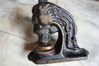 Antique Lion Head Seal Embosser Notary Public Stamp Press Works Smoothly