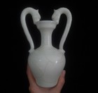 Fine Old Chinese  ge  Kiln Hand Carving Dragon Handles Porcelain Vase