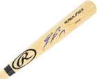 Ronald Acuna Jr  Signed Blonde Rawlings Baseball Bat Atlanta Braves Beckett Bas