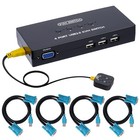 Vga Kvm Switch 4 Port  Usb Vga Kvm Switcher For 4 Computers Share 1 Monitor 3   