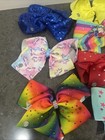 Lot Of 11 Jojo Siwa Large Hair Bows  And 1 Mini Bow Colorful Birthday Christmas