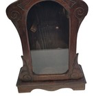 Vintage Wood Tabletop Clear Glass Front Hinged Doll Collectible Display Case