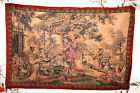 Antique Old  Oriental Asian Tapestry France     43 3 4 w X 28 h Beautiful    