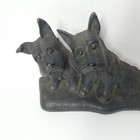 Scottish Terriers Cast Iron Pair Of Scottie Dogs Doorstop Vintage Black