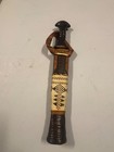 Vintage Tuareg Tribal Dagger     African Takouba Knife     Handmade Leather Sheath    