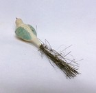 Vintage Hand-blown   Painted Mercury Glass Bird W  Foil Tail Christmas Ornament