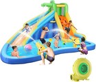 Inflatable Water Slide   Crocodile Water Bounce House W splash Pool Water Cannon