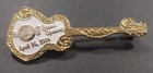 Hard Rock Cafe Pin Fukuoka Japan Grand Opening Gold   White Guitar W roses 2000