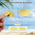 Golden 50-pair Disposable Tanning Eye Protection  goggles stickers      See-thr   