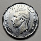 1952 Canada 5 Five Cents - Canadian Coin - Nickel Plated Steel - World Coin