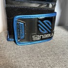 Sanabul Essential Gel Boxing Gloves 12 Oz Black White And Blue  kickboxing Gloves