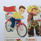 Vtg Boy Unused Lot X10 Die Cut Birthday Christmas Easter Hallmark Gibson 