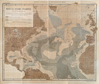 1883 Atlantic Ocean Map United States - Canada - Africa - South America