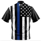 Custom Name Hammer Rustic Usa Flag Pattern Black Bowling Jersey Size S-5xl